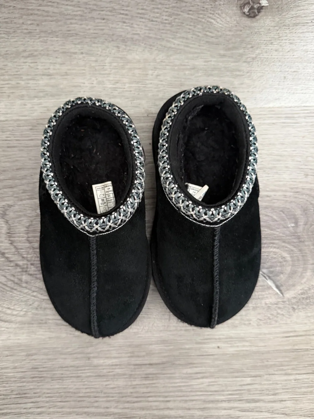 UGG Kid’s Black Tasman II Slip On Slippers